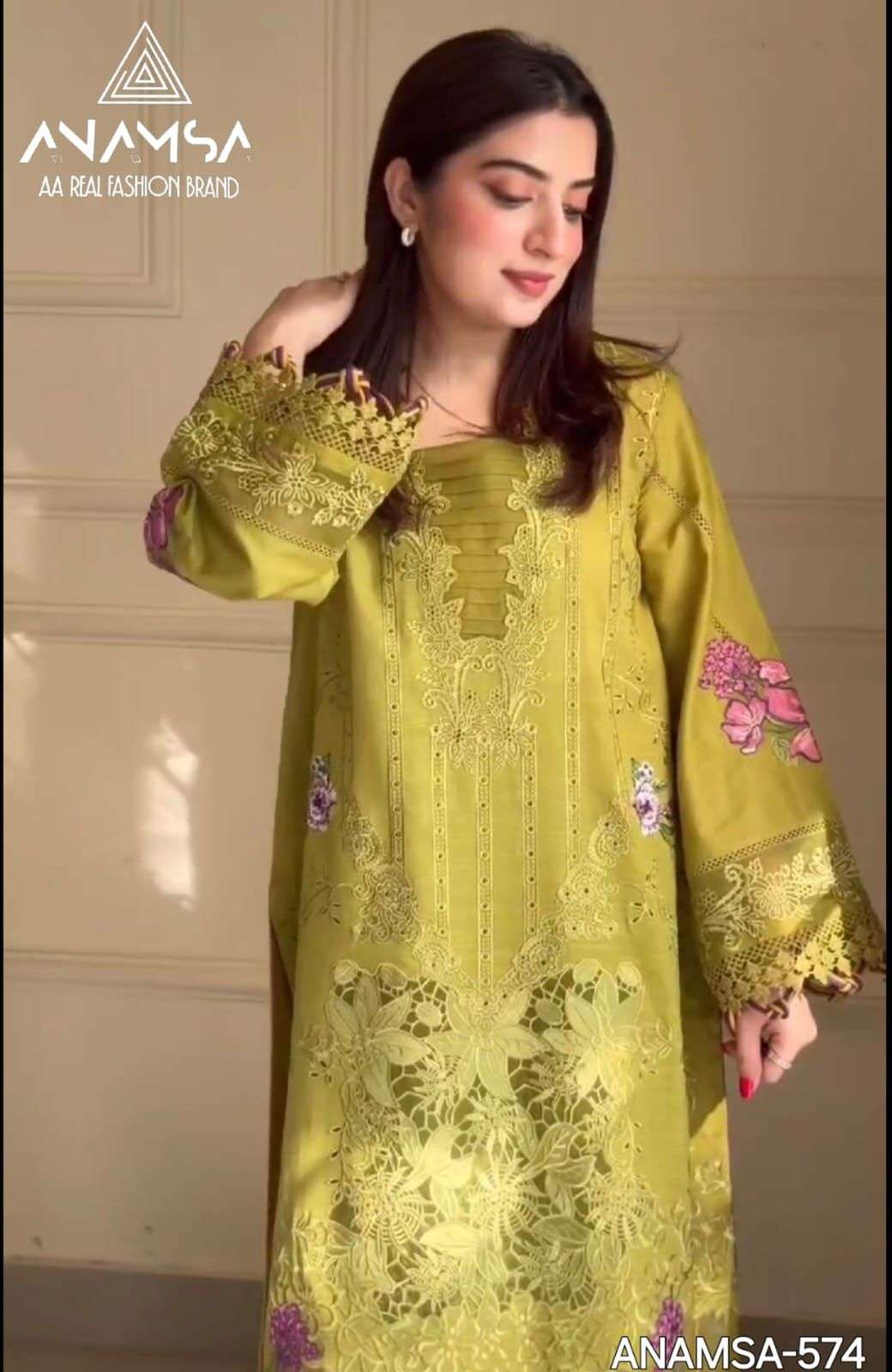 D No -574 Semi Stitched By Anamsa